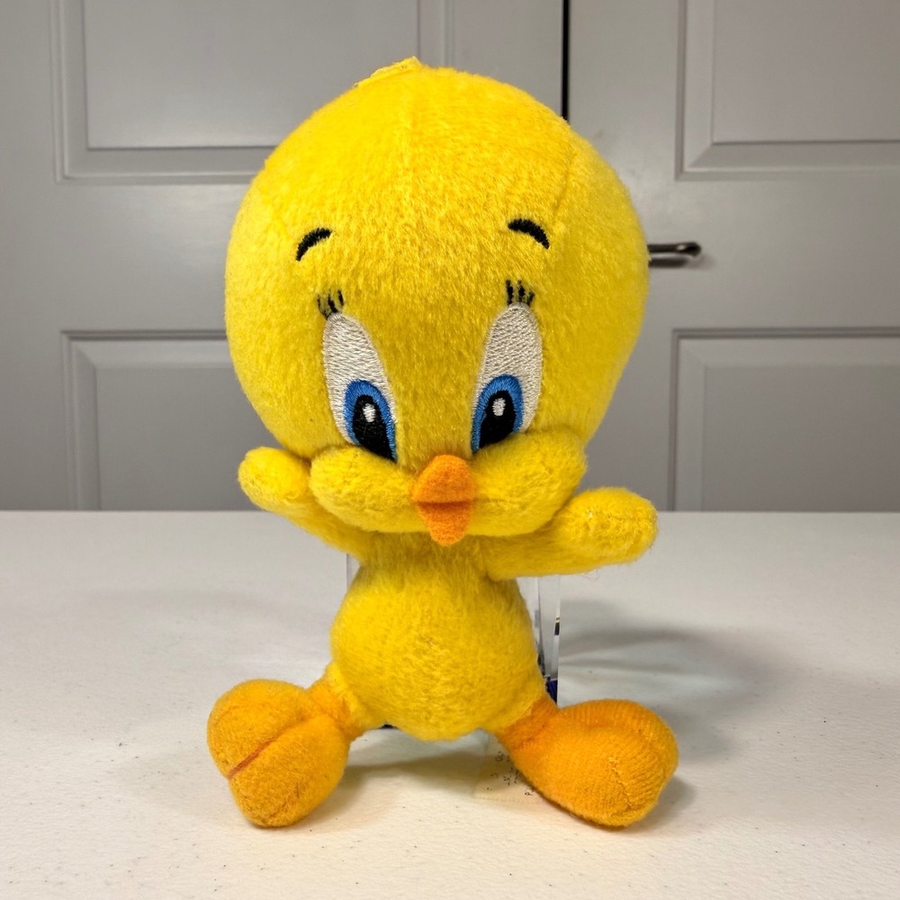 Vintage Warner Bros Tweety Bird Plush 1999 Looney Tunes Small 6" Toy Y2K